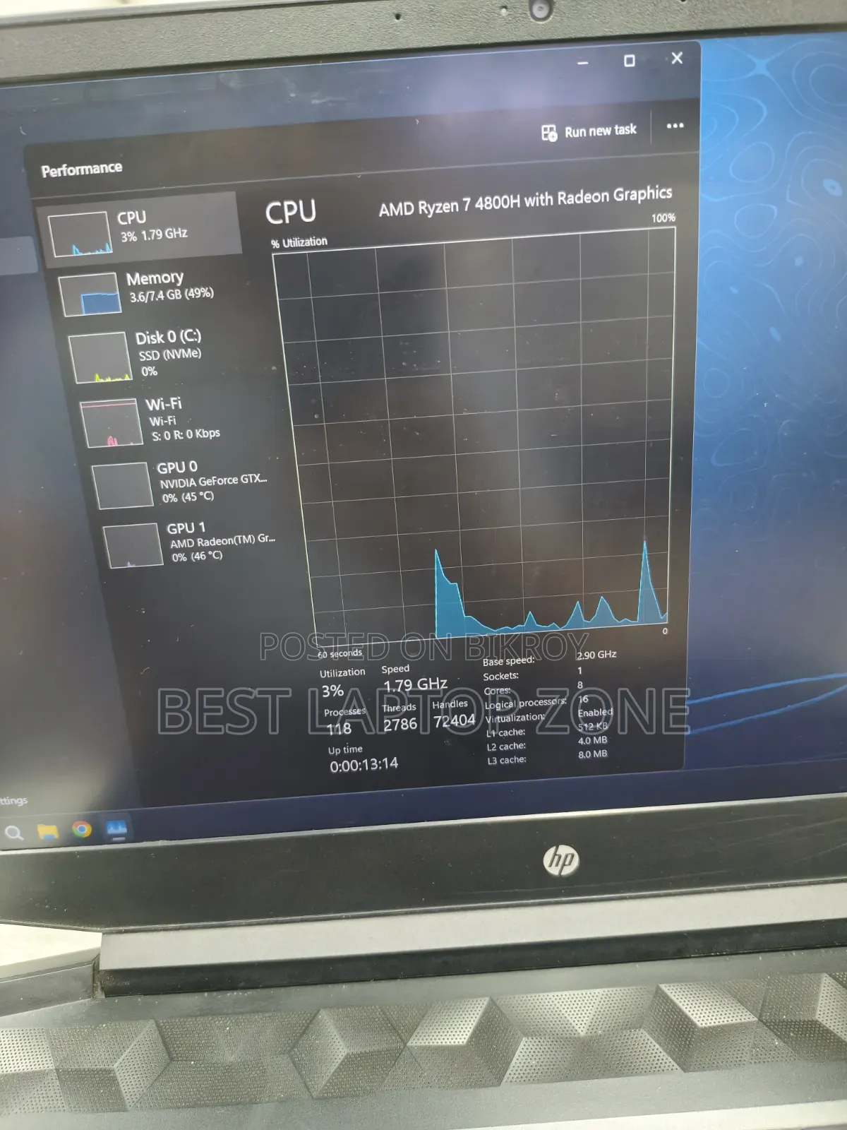 Laptop HP Pavilion Gaming Laptop 15-dk2xxx 8GB AMD Ryzen 7 SSD 256GB