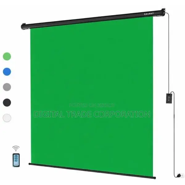 55.1 x 78.7" Raubay Motorized Pull-Down Green Screen