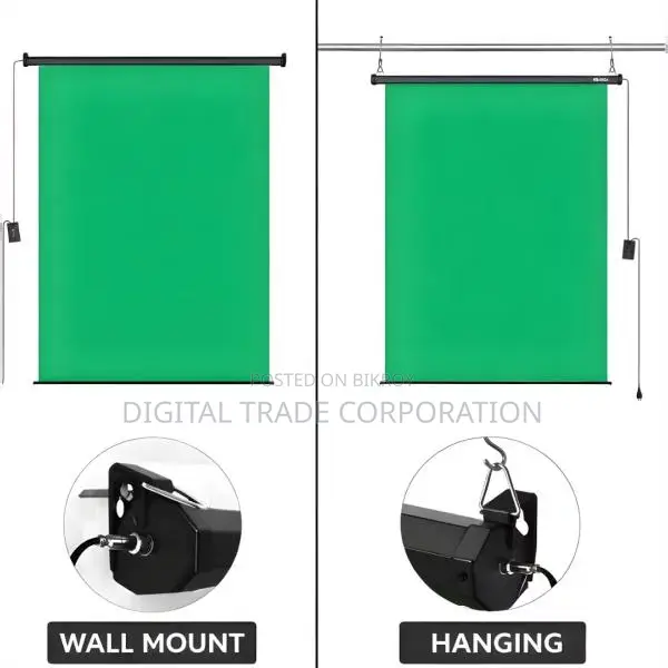 55.1 x 78.7" Raubay Motorized Pull-Down Green Screen