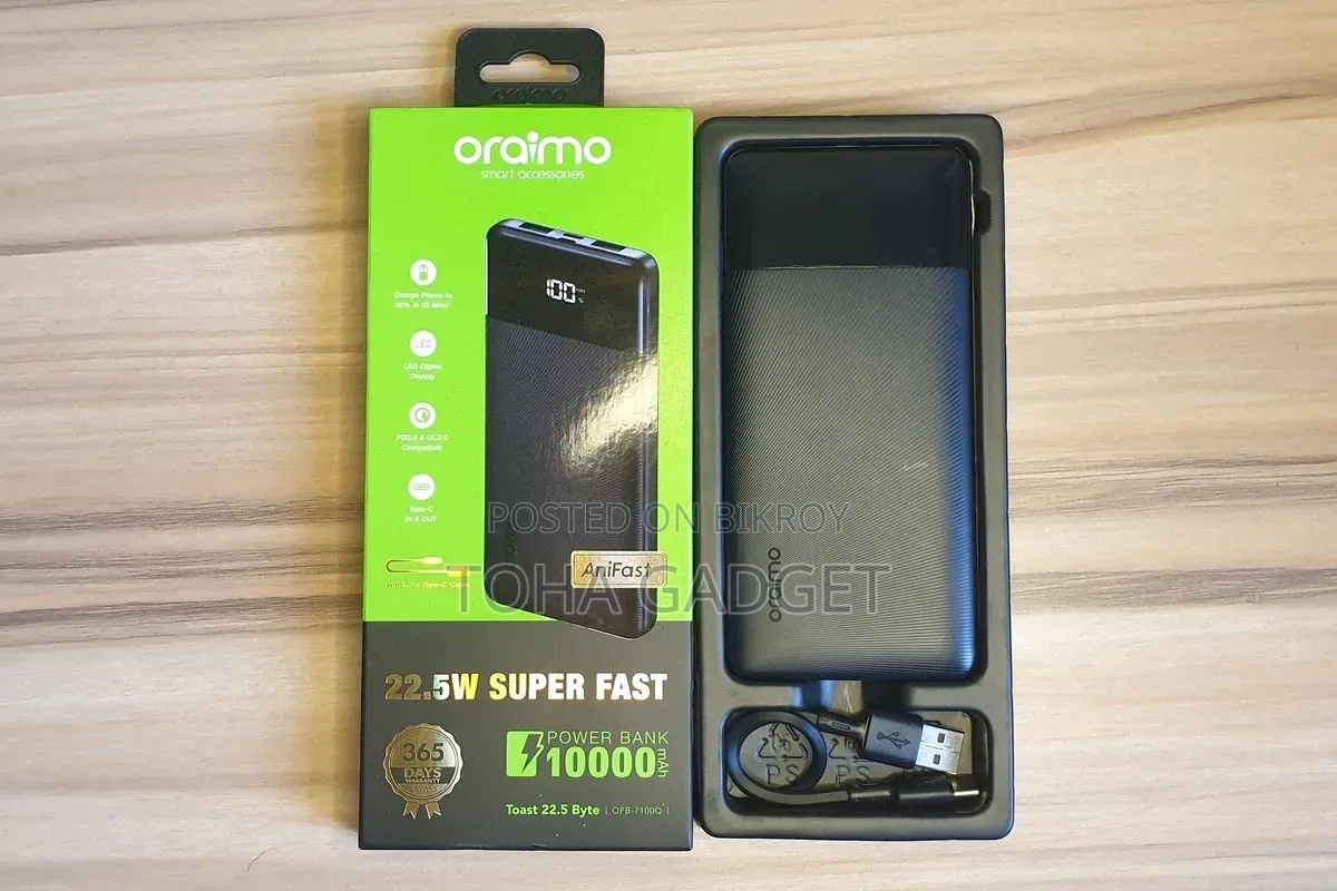 Oraimo Toast 22.5 Byte 10000mah 22.5w Power Bank