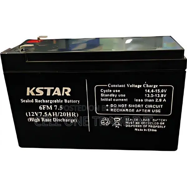 Kstar 7.5 mAh Sealed Rechargeable UPS Battery