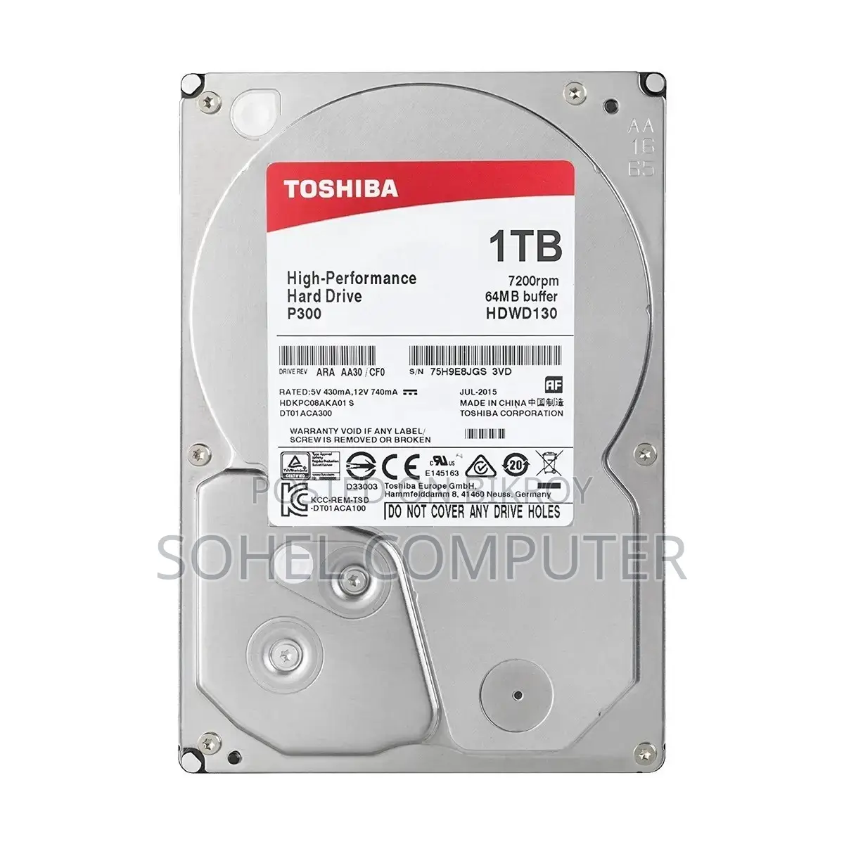 Toshiba 1TB 7200RPM Desktop Hard disk