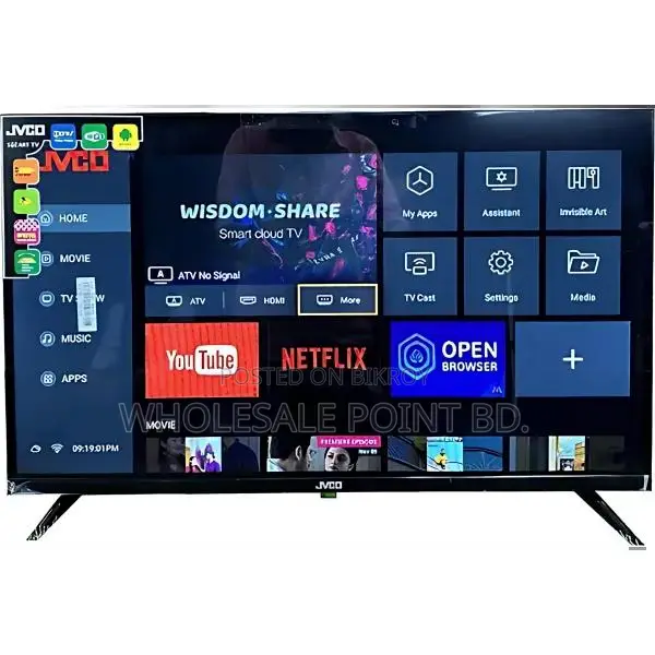 JVCO 32" Smart Double Glass Voice Control TV