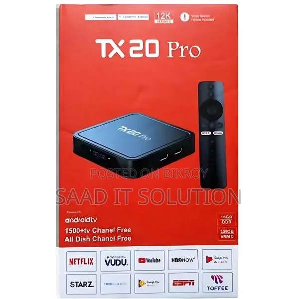 TX20 Pro 12K Ultra HD Smart Android TV Box