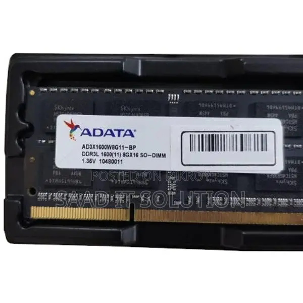 AData 8GB DDR3L 1600MHz Laptop RAM