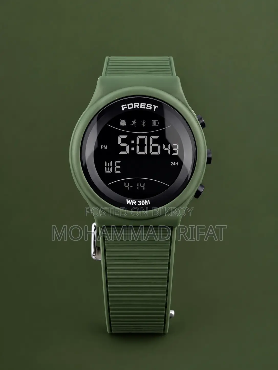 Stylish Green Digital Sports Watch for Men