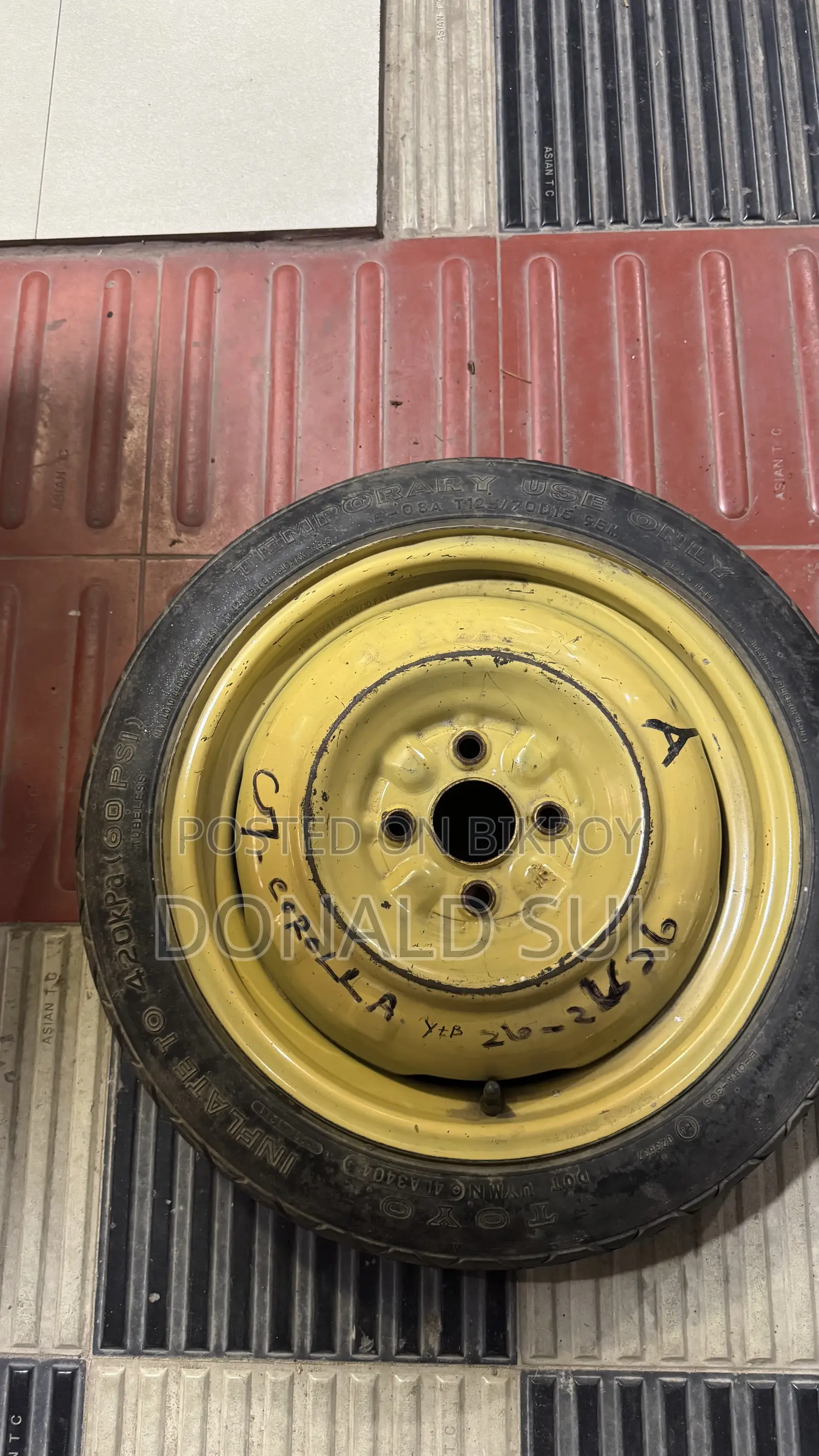 Spare Wheel With Tyre 14 Size