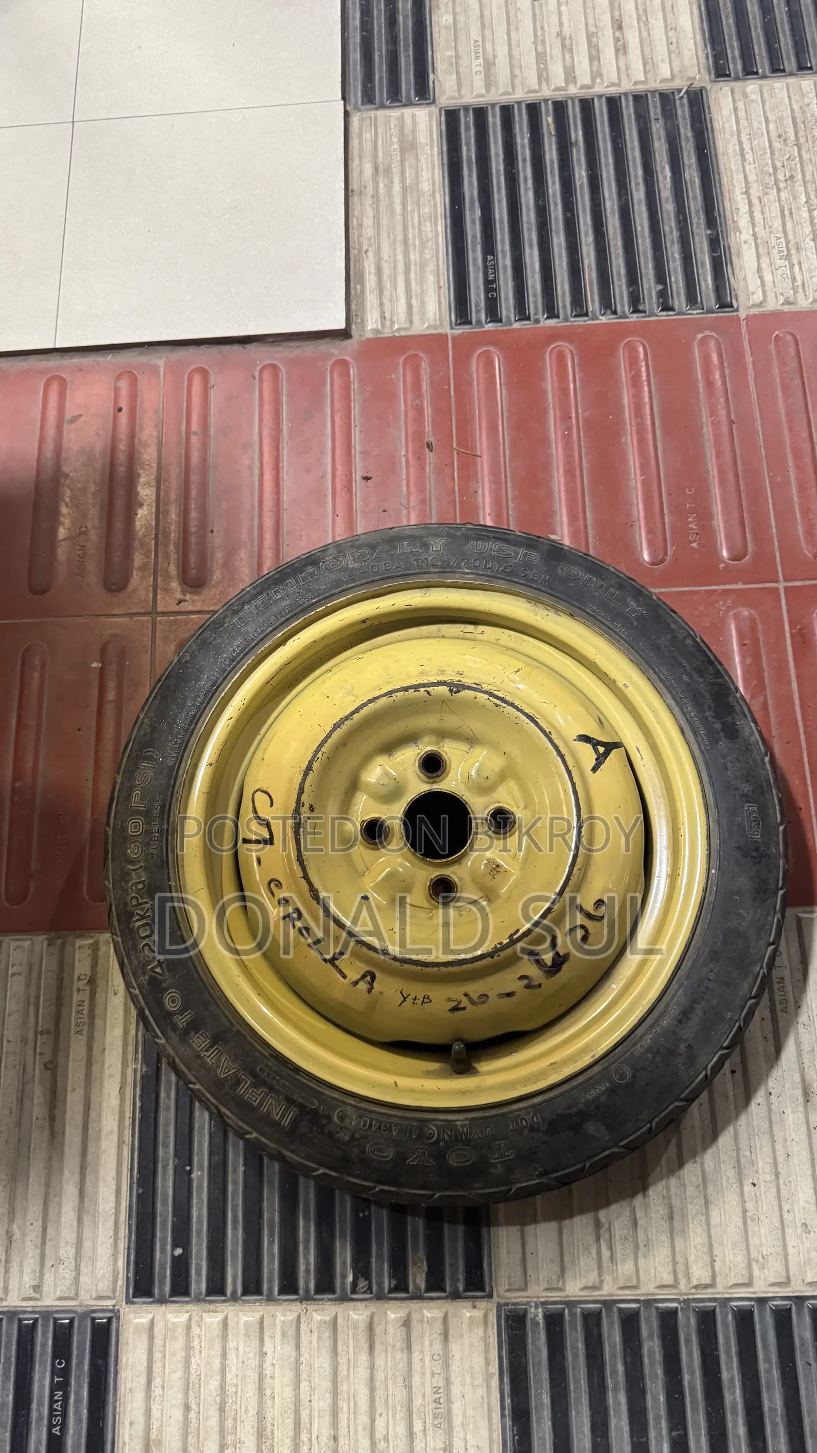 Spare Wheel With Tyre 14 Size