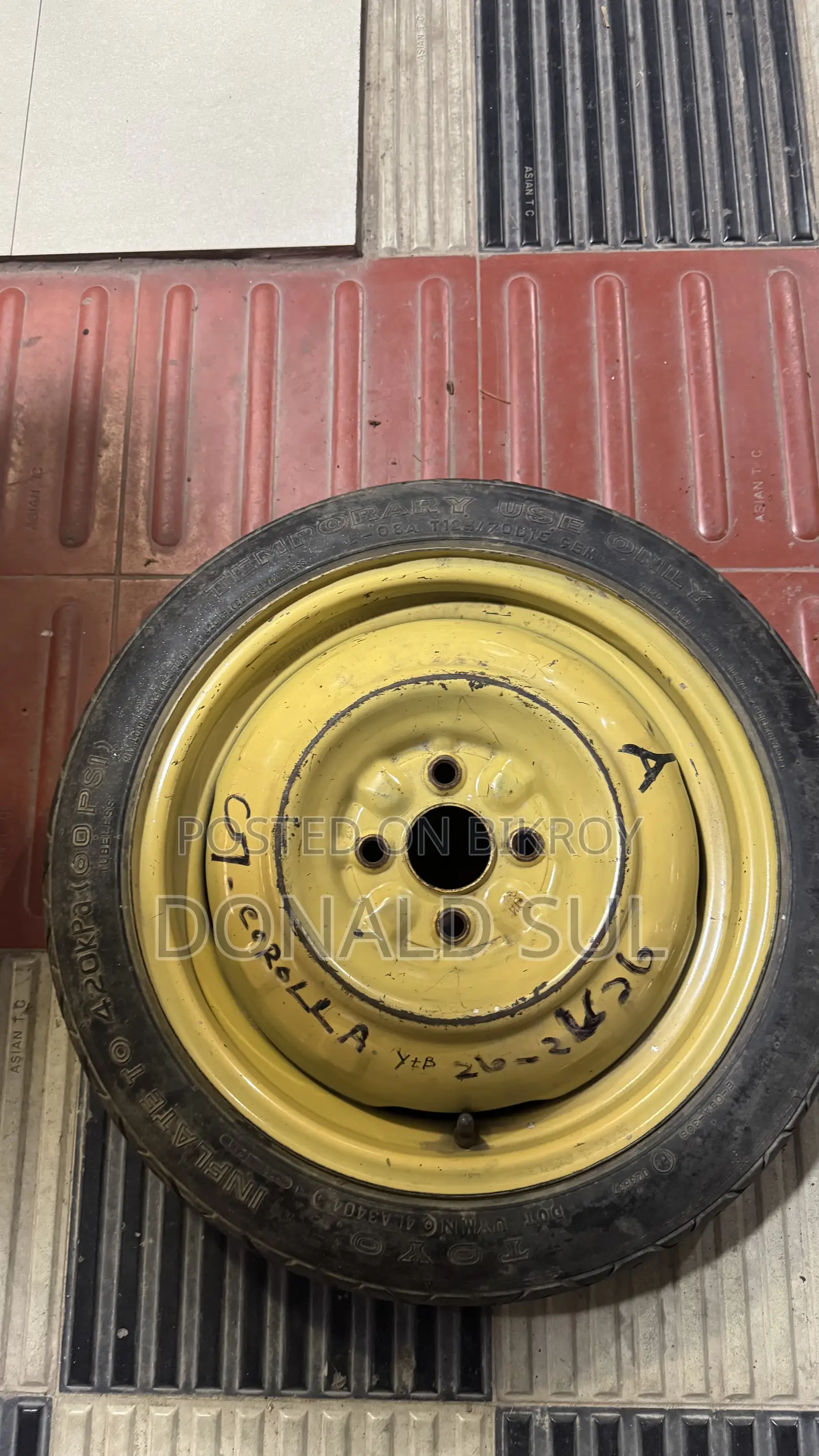 Spare Wheel With Tyre 14 Size