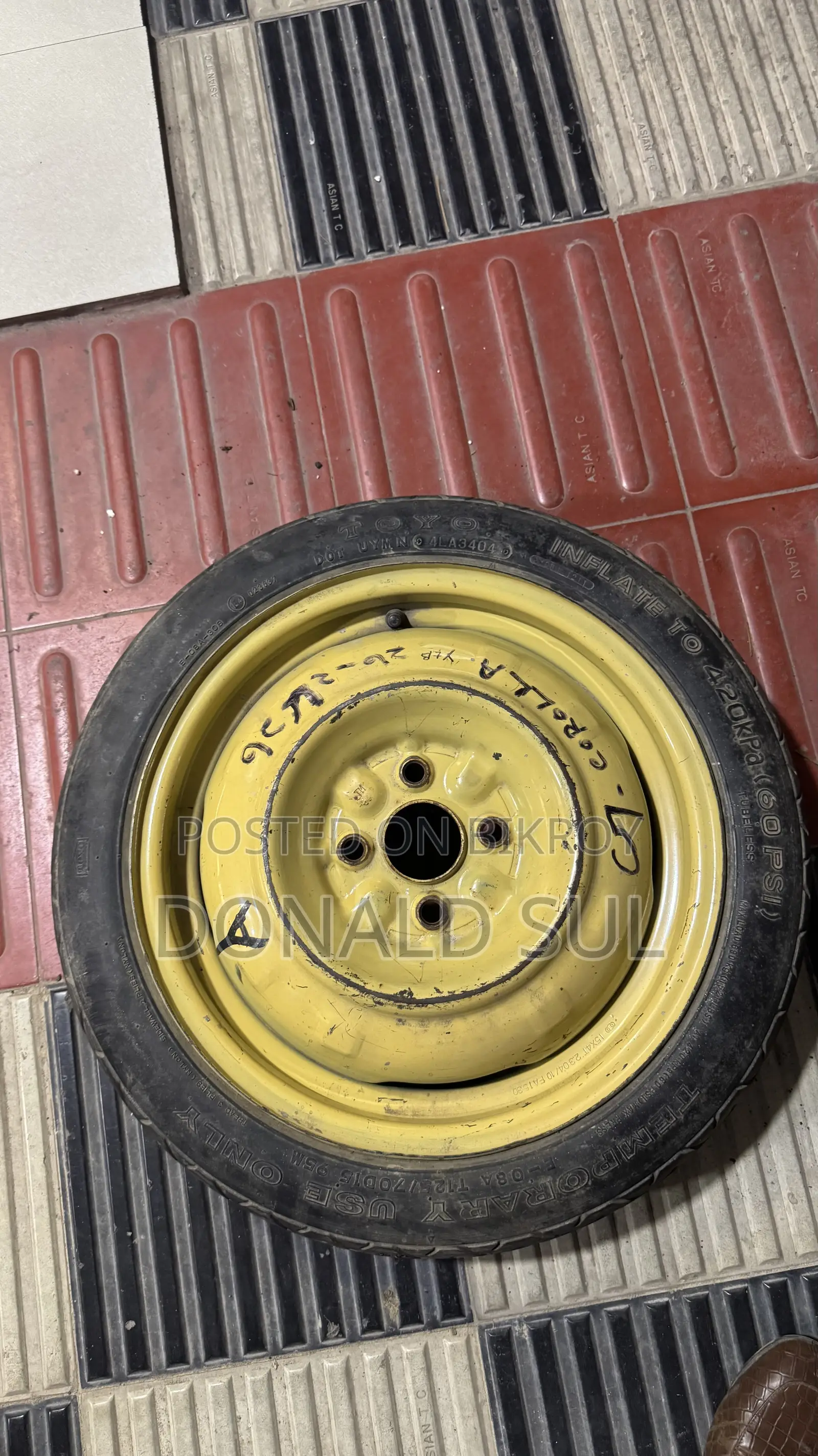 Spare Wheel With Tyre 14 Size