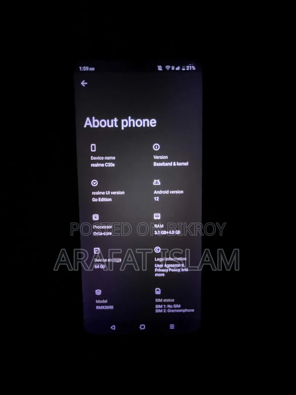 Realme C30s 64 GB Black