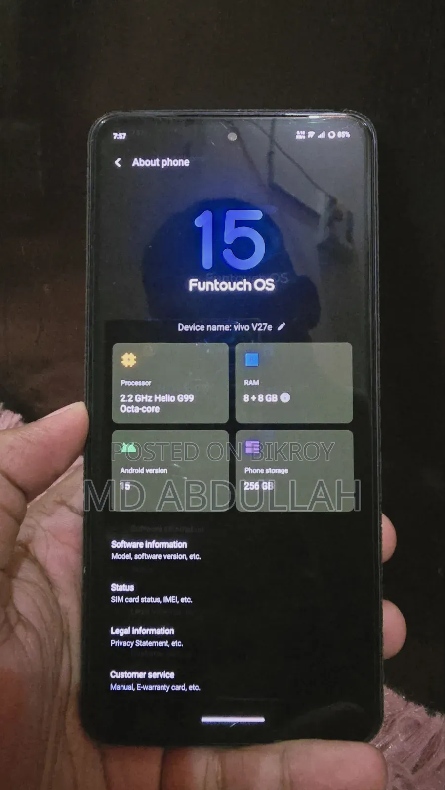 Vivo V27e 256 GB White
