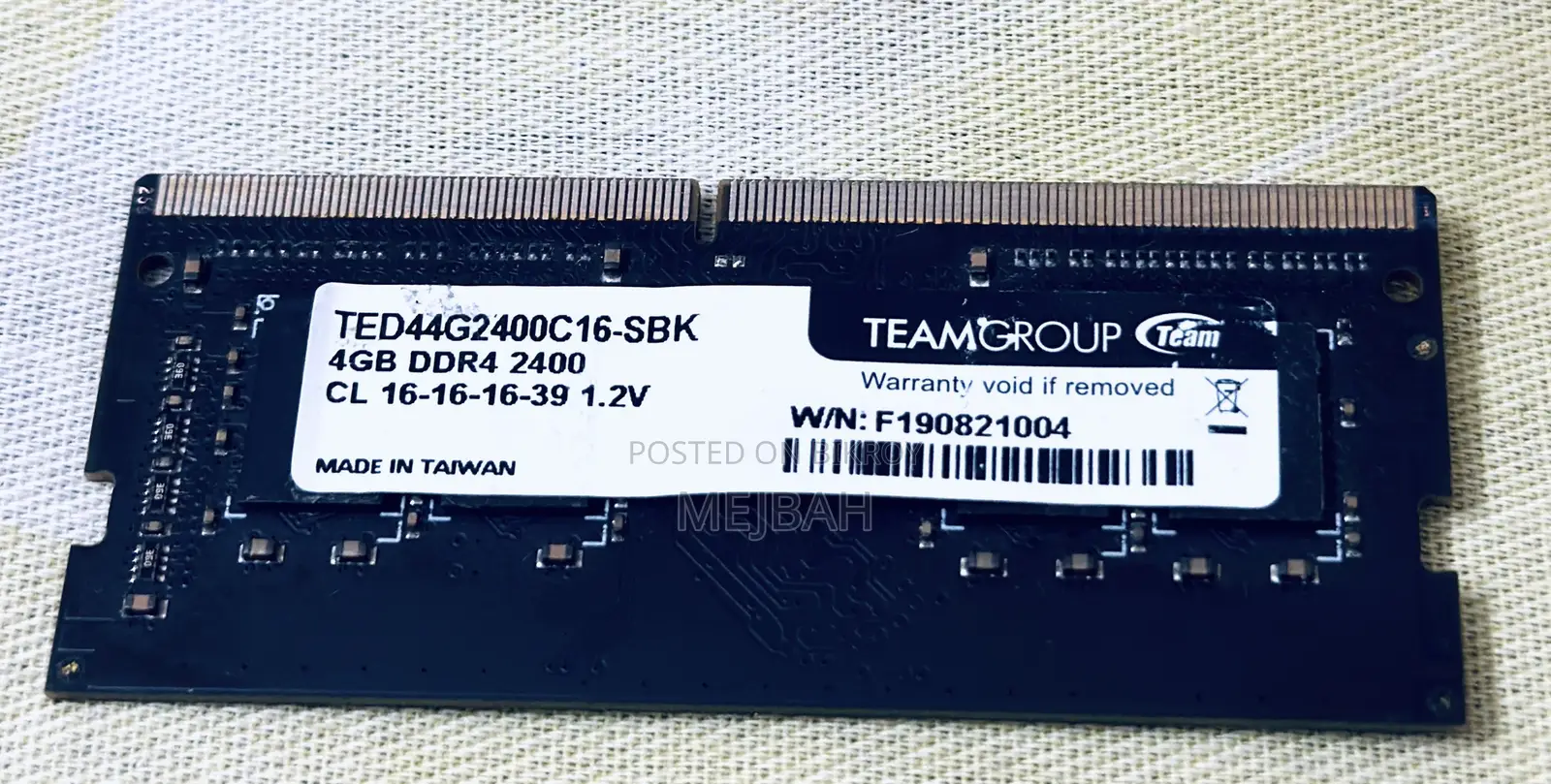 Teamgroup 4gb Ddr4 2400mhz Laptop Ram (So-Dimm)