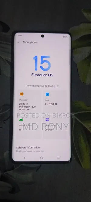 Vivo T2 Pro 256 GB Black