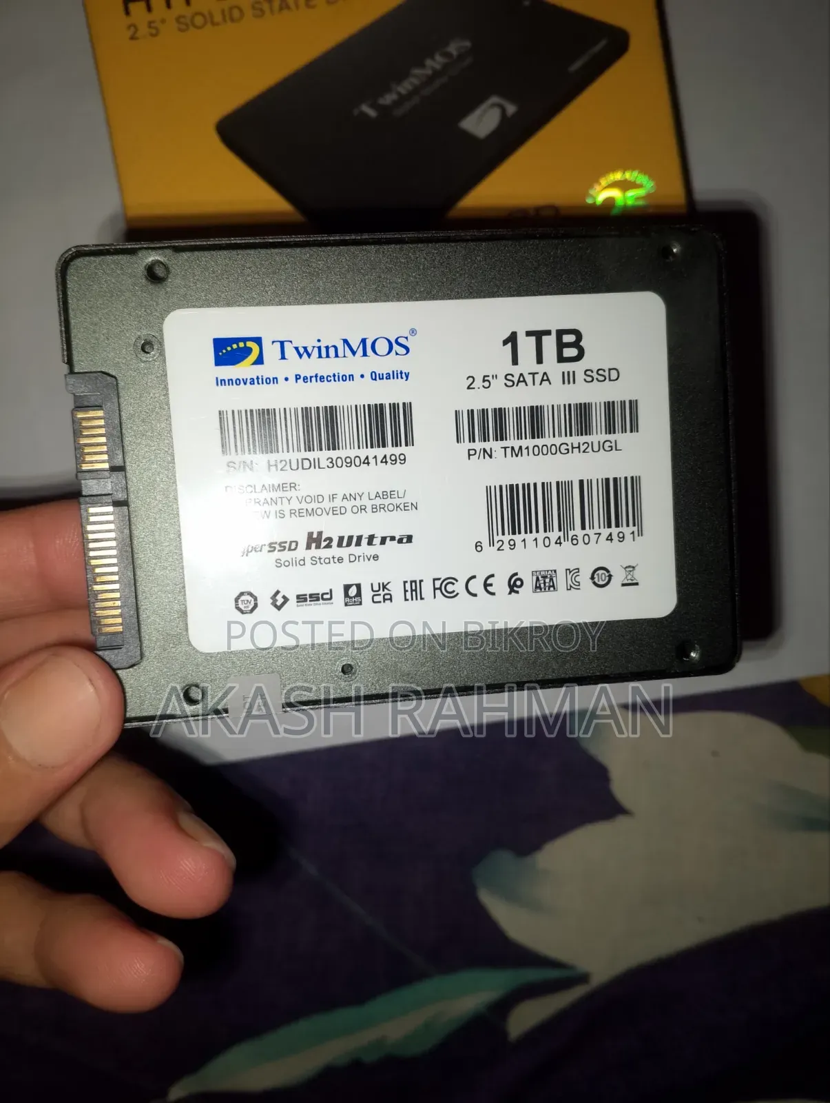 TwinMOS H2Ultra Hyper 1TB SSD | 100% Health | With Box