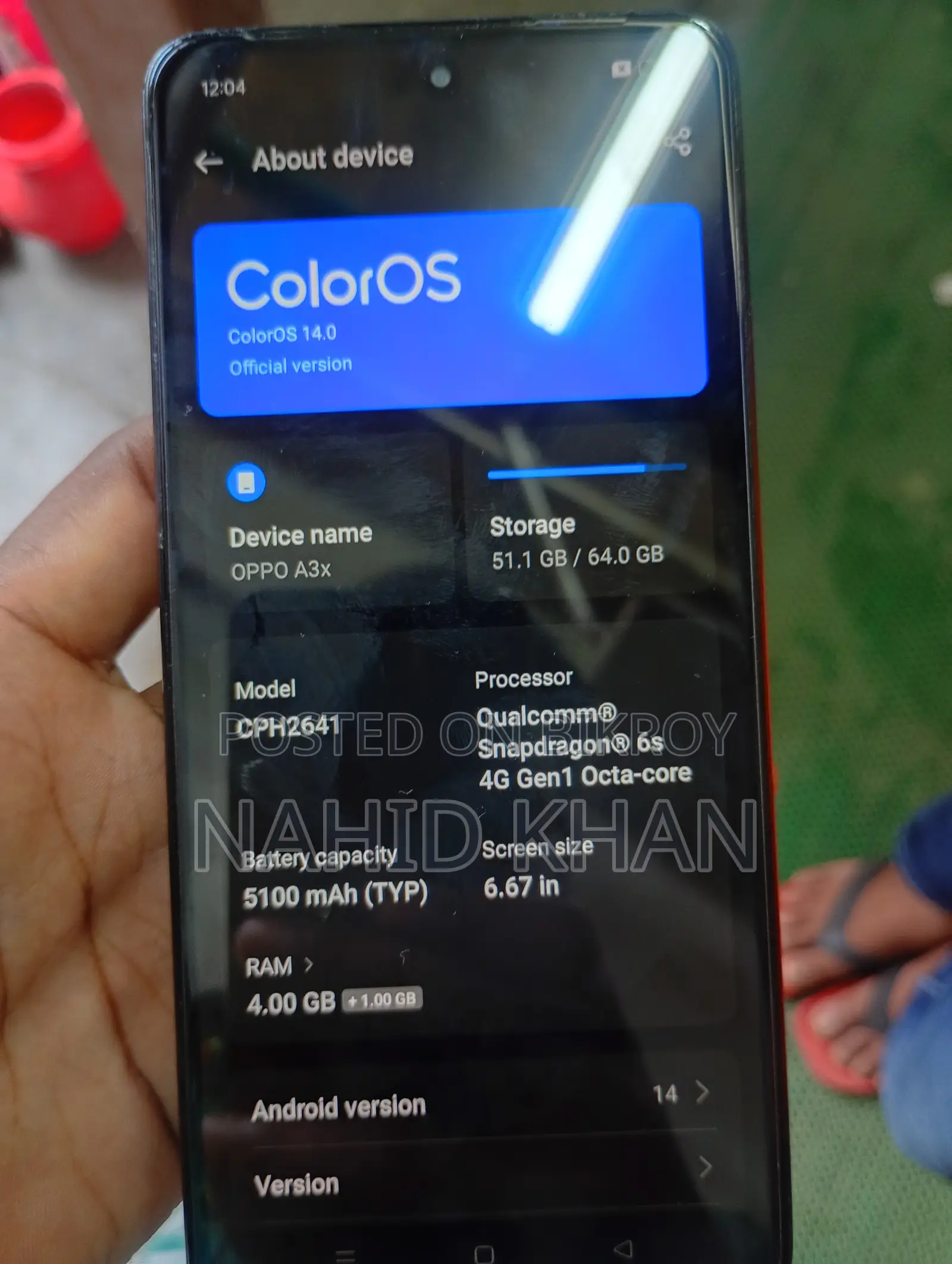 Oppo A3X 4G 128 GB বেগুনি