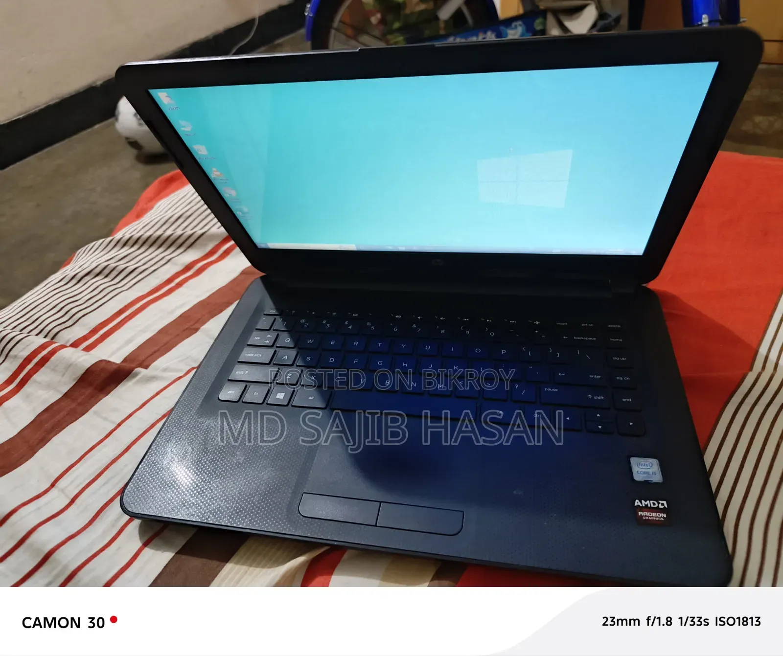 Laptop HP 4 Gigabytes RAM Intel Core i5 Processor 128 Gigabytes Solid State Drive