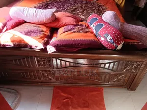 Segun Wood Bed 6 Feet by 7 Feet New
