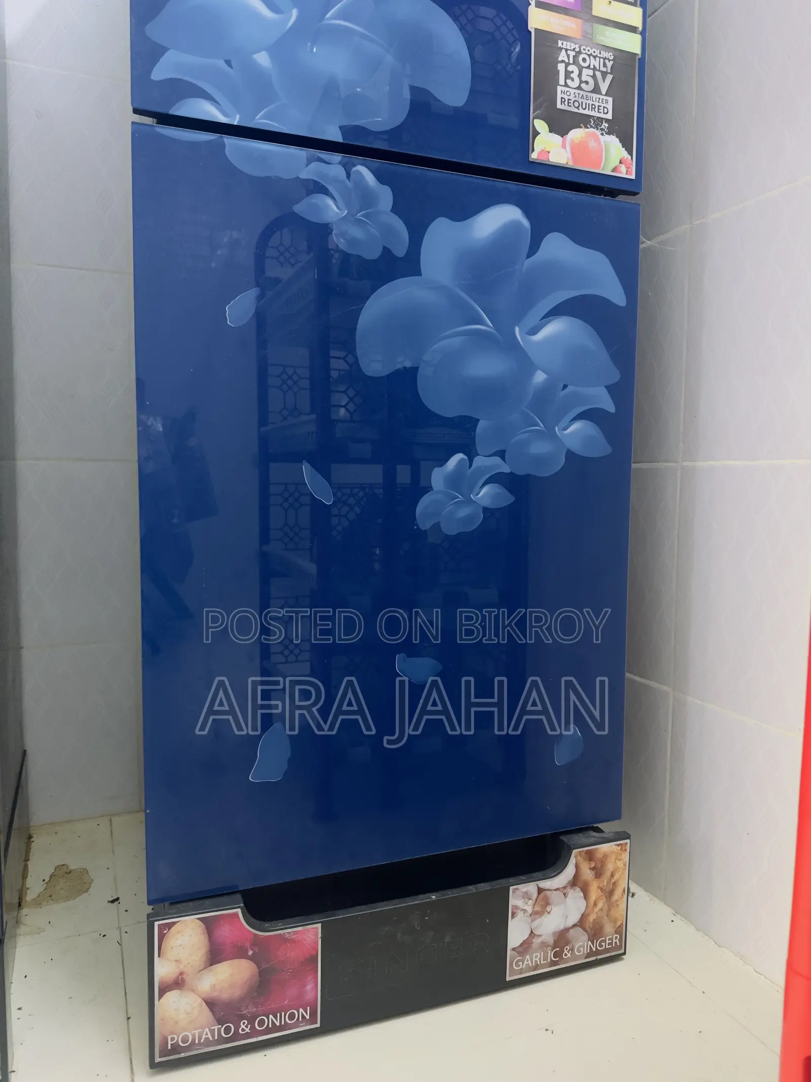SINGER Top Mount Refrigerator | FTDS185BUG | 183L | Blue