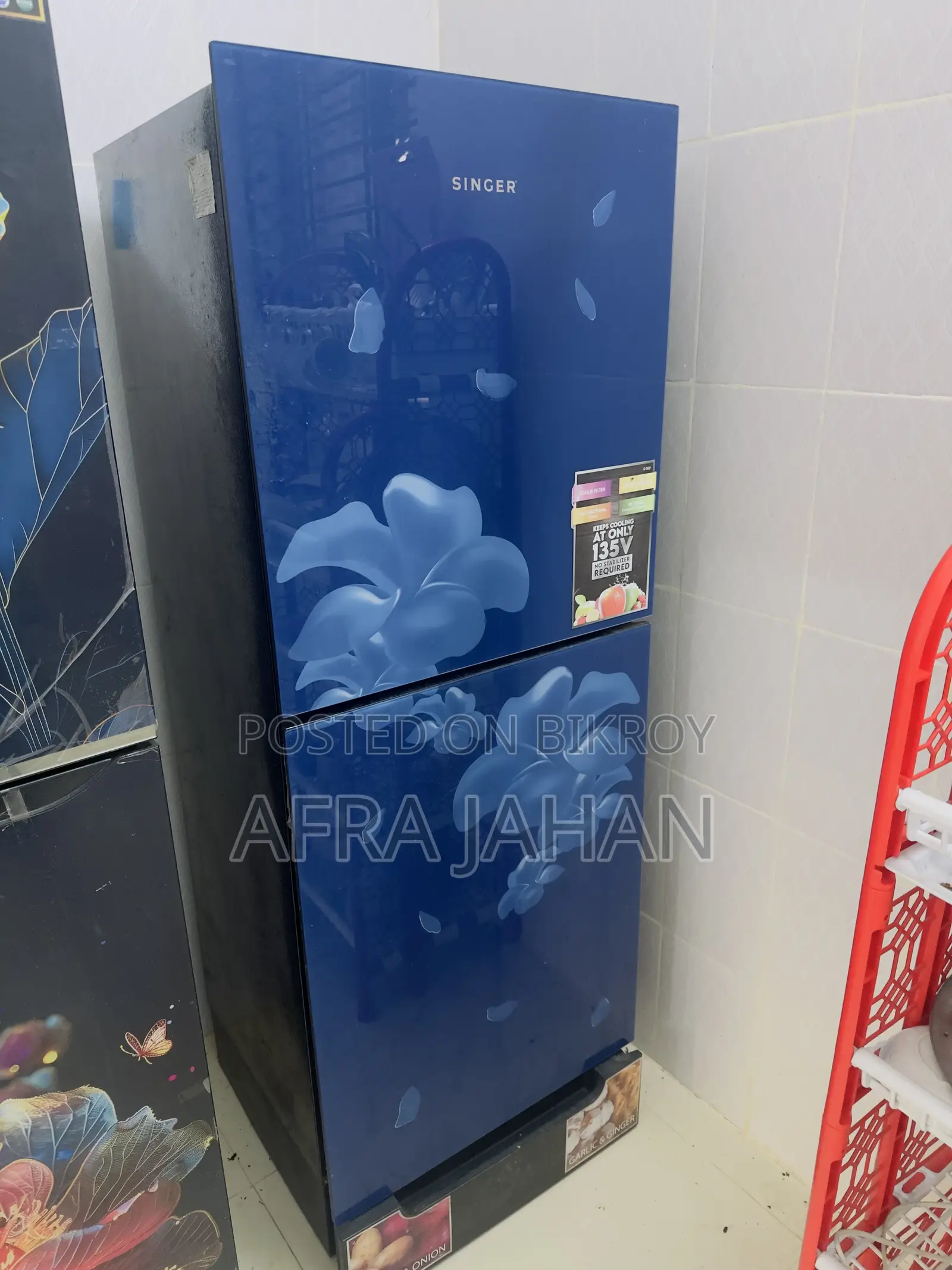 SINGER Top Mount Refrigerator | FTDS185BUG | 183L | Blue