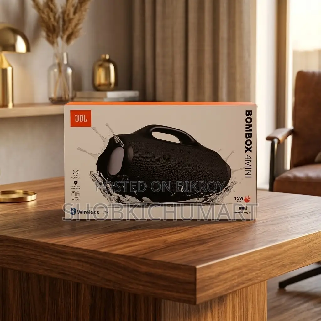 JBL Boombox 4 Mini Wireless Speaker - 15W Powerful Sound