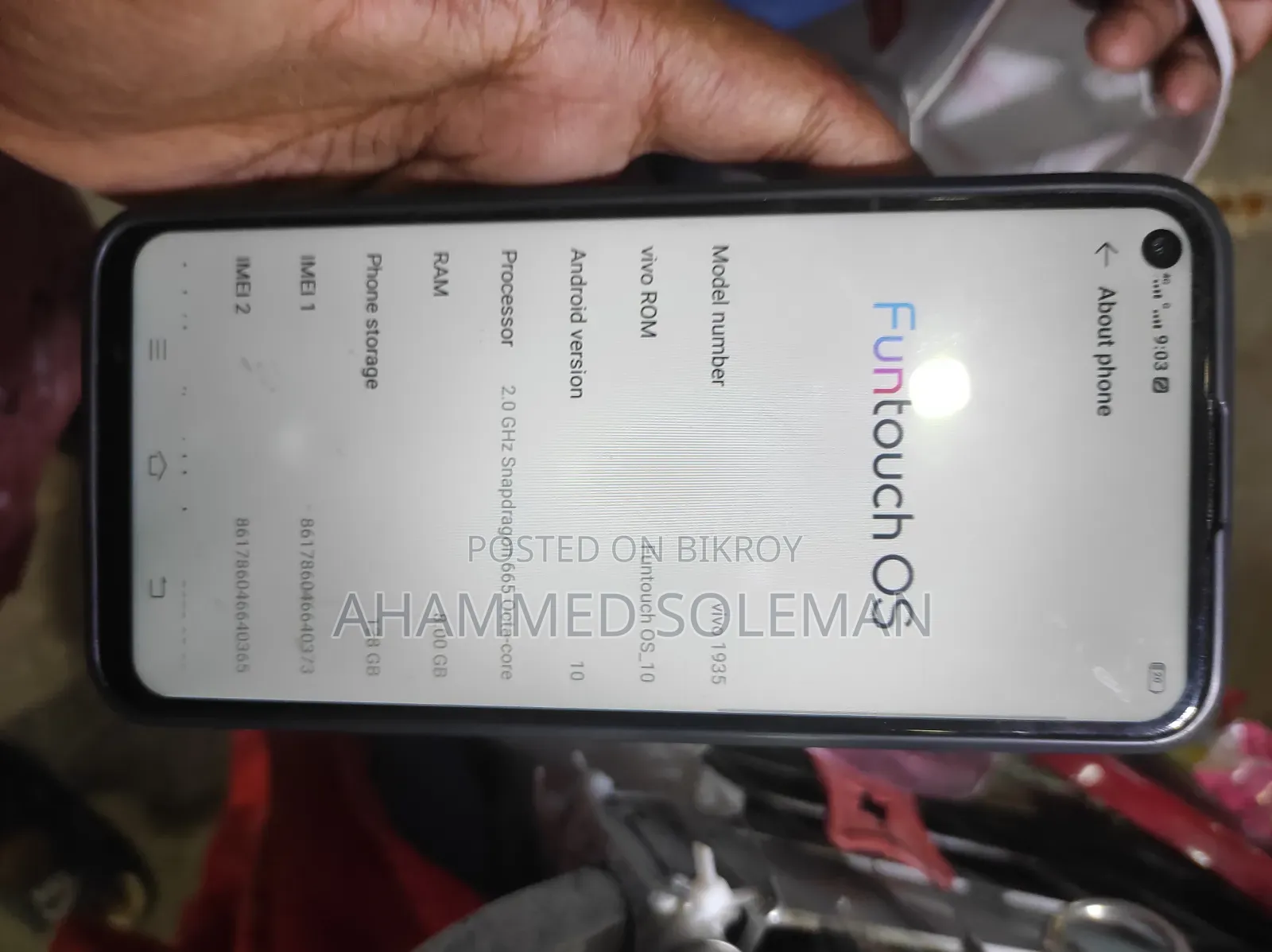 ভিভো ওয়াই৫০ ১২৮ জিবি গ্রে