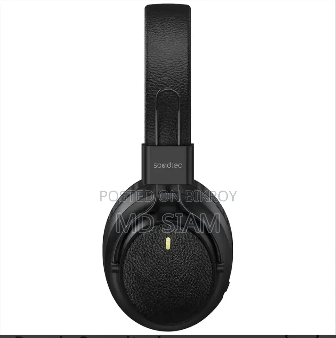 Porodo Soundtech Wireless Headphones With Leather Finish and Stereo Sound