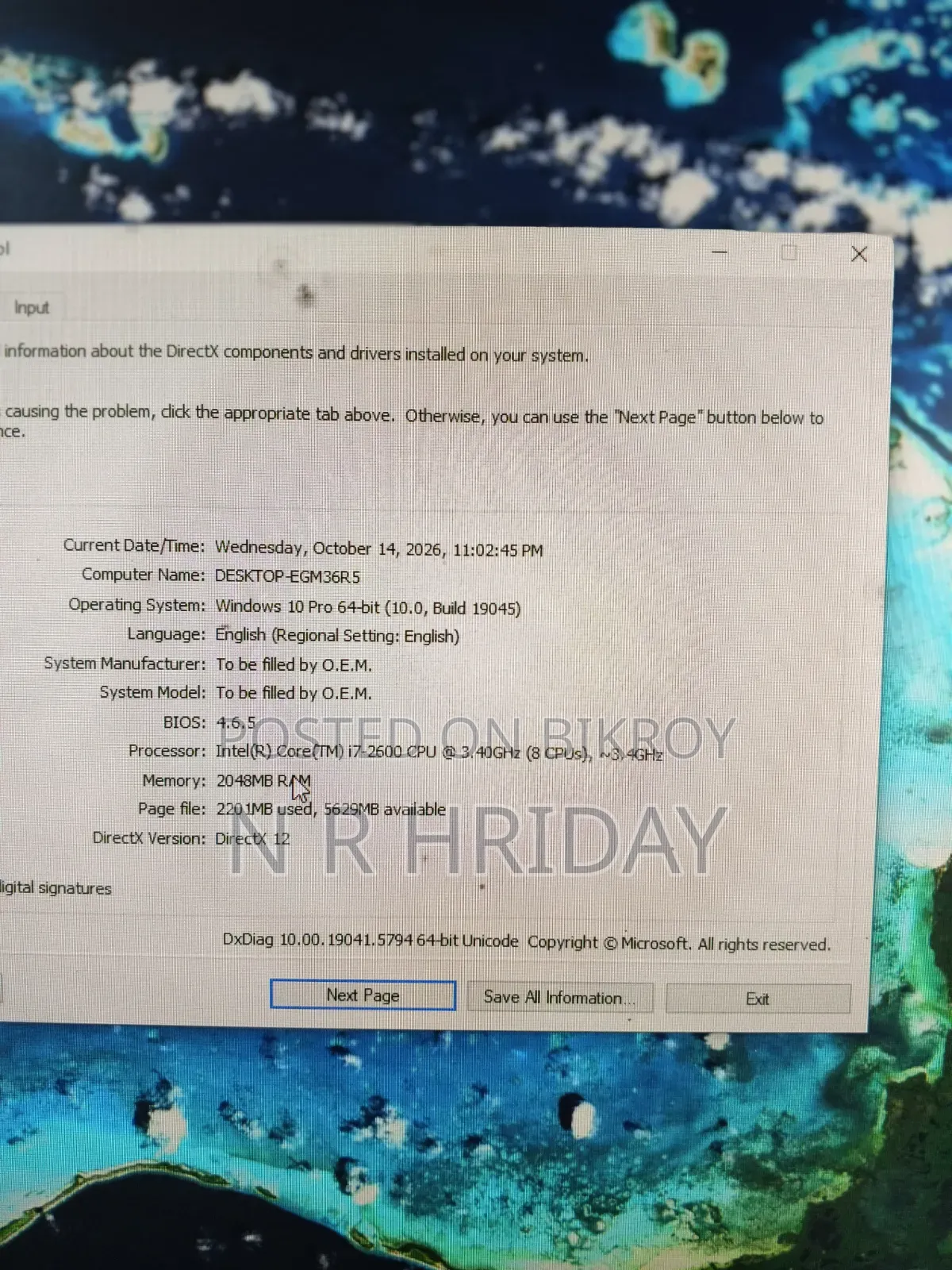 Desktop Computer 2GB Intel Core i7 SSD 128GB