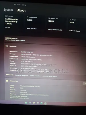 Laptop Asus Vivobook 15 12GB Intel Core i3 SSD 128GB