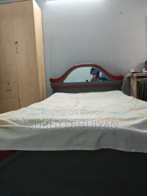 Unique Wooden Bed and Mattress for Sale – Good Condition