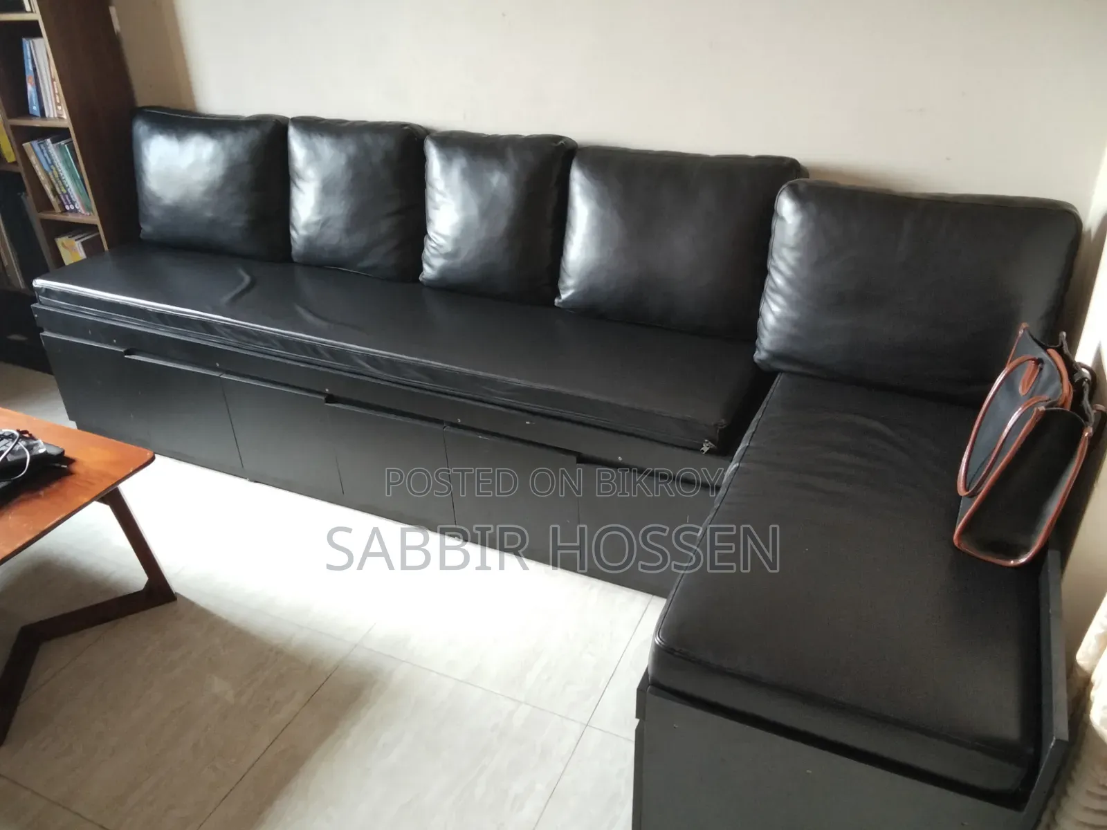 এল শেপ সোফা উইথ বিগ স্টোরেজ ইনসাইড