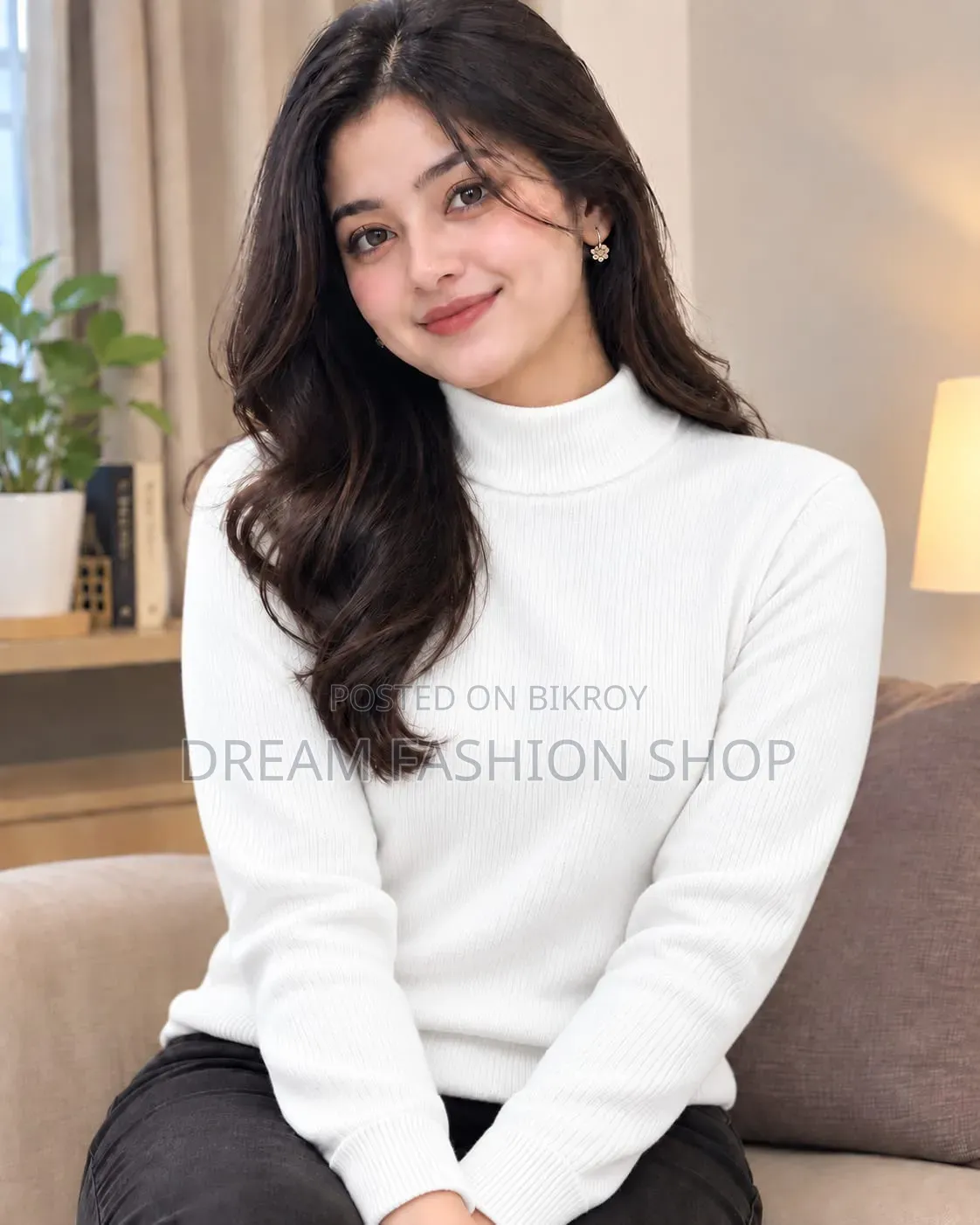 Premium Ribbed High Neck Sweater