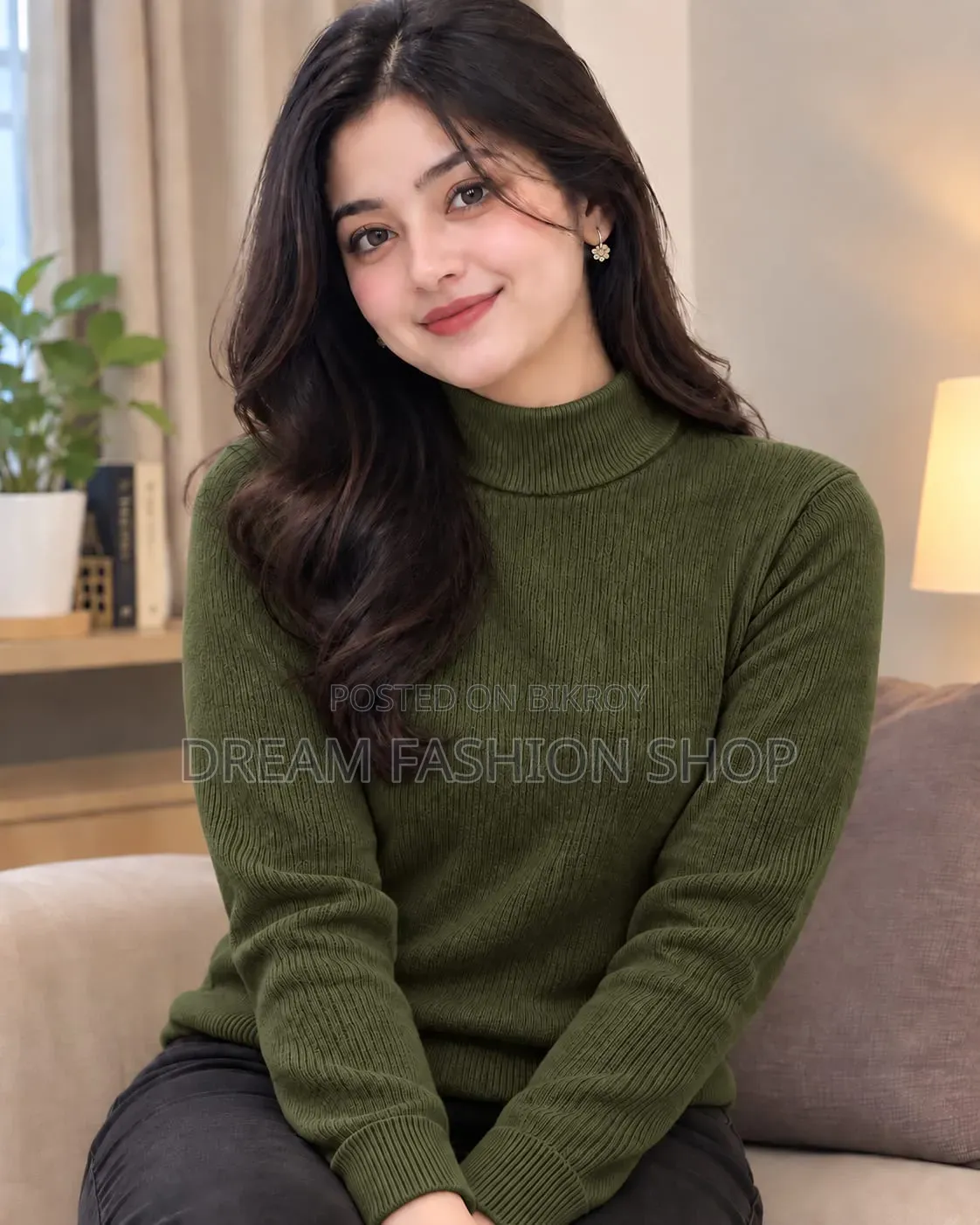 Premium Ribbed High Neck Sweater