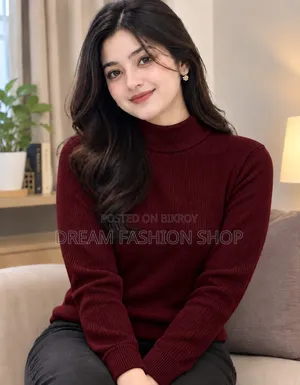 Premium Ribbed High Neck Sweater
