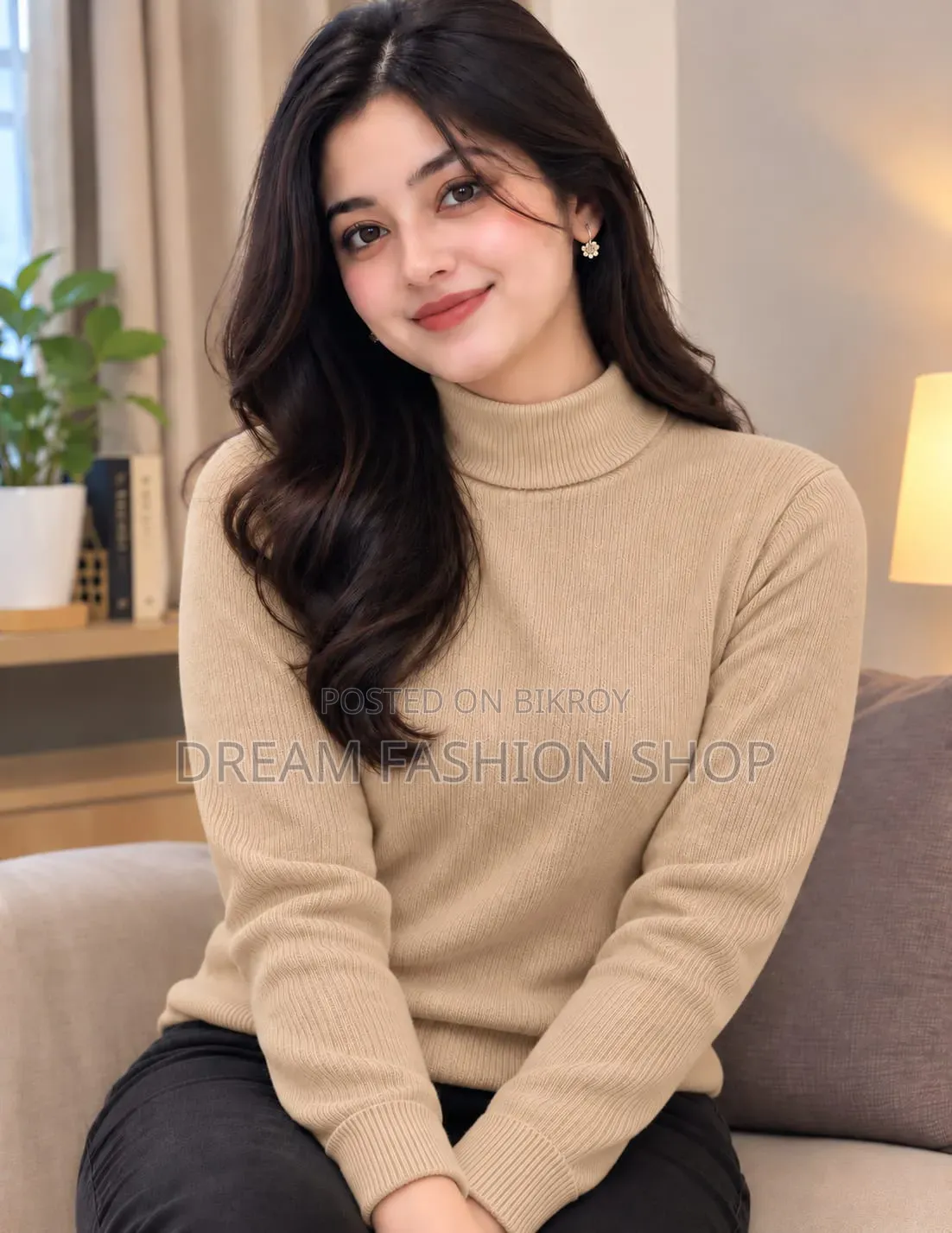 Premium Ribbed High Neck Sweater