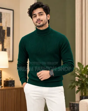 Premium Ribbed High Neck Sweater