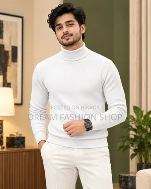 Premium Ribbed High Neck Sweater