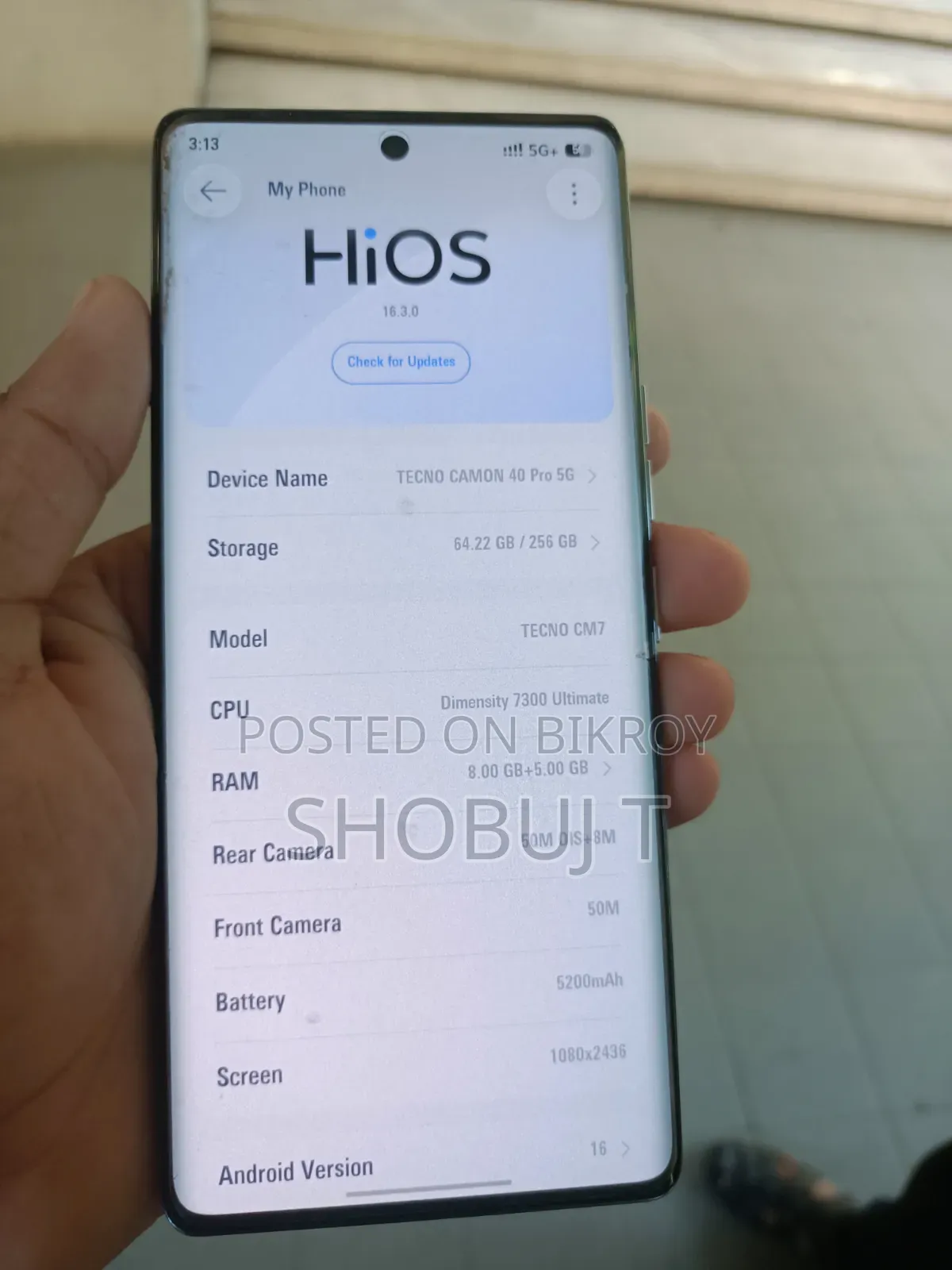 Tecno Camon 40 Pro 5G 256 GB Graphite