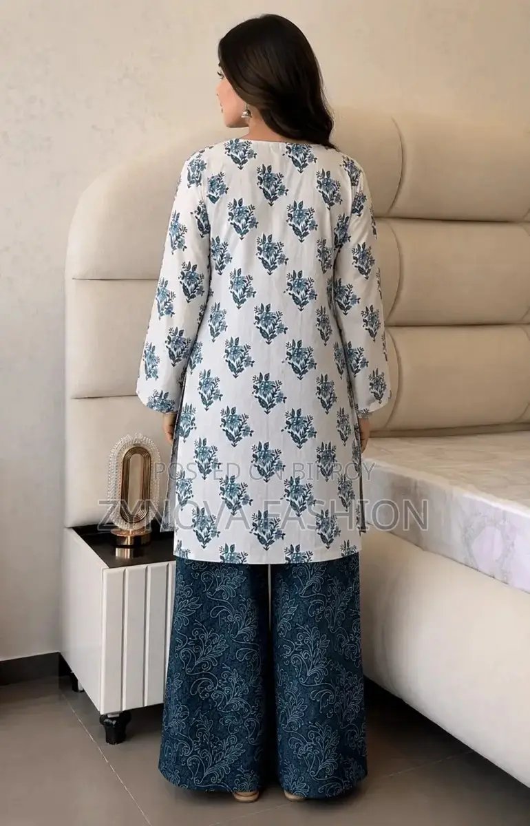Premium Soft Cotton Hand Print Kurti Set