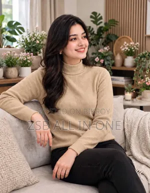 Premium Ribbed High Neck Sweater