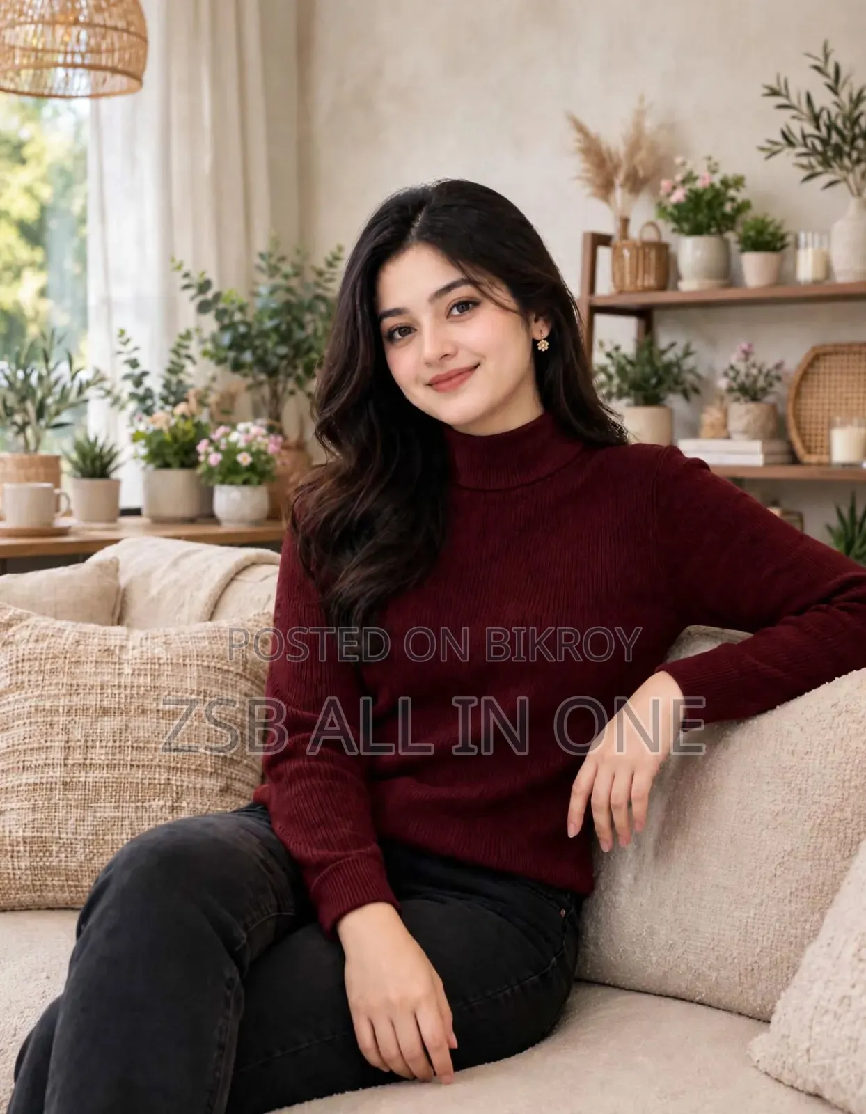 Premium Ribbed High Neck Sweater