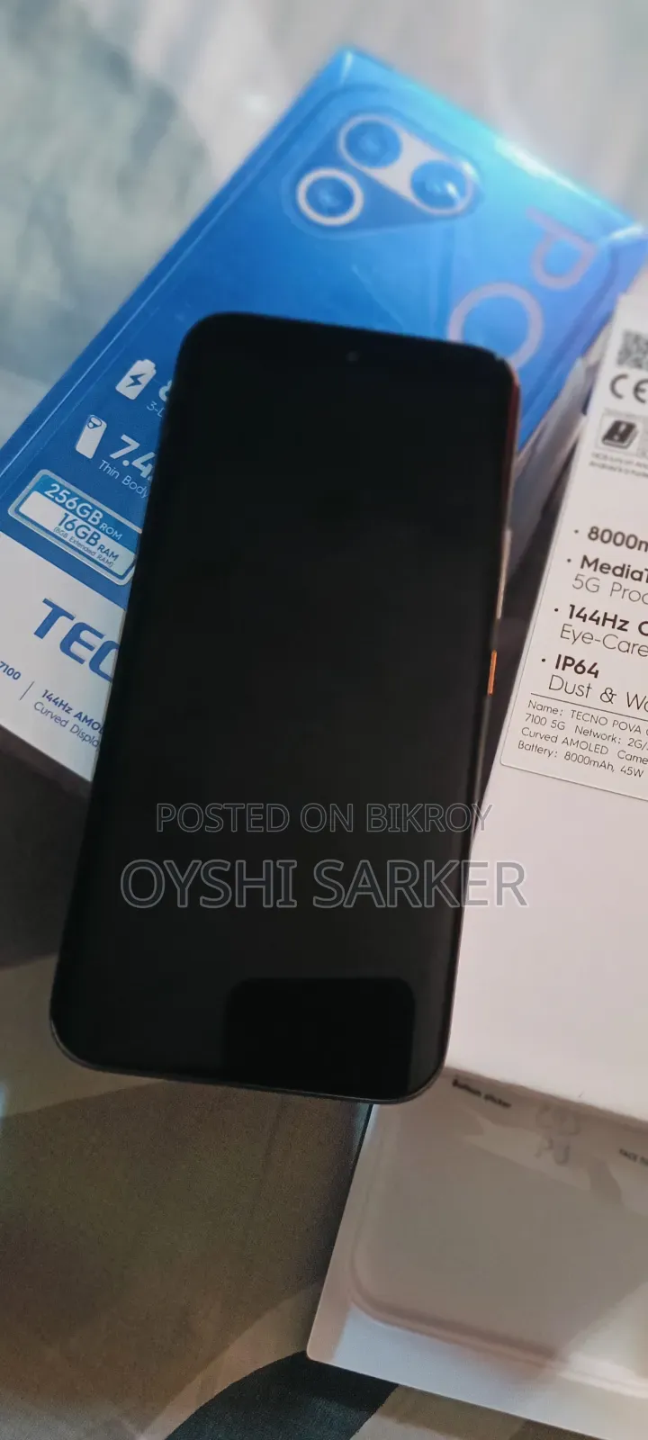 নতুন টেকনো পোভা কার্ভ ২ ৫জি ২৫৬ জিবি গ্রে