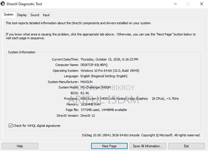 Desktop Computer 16GB AMD Ryzen SSD 256GB