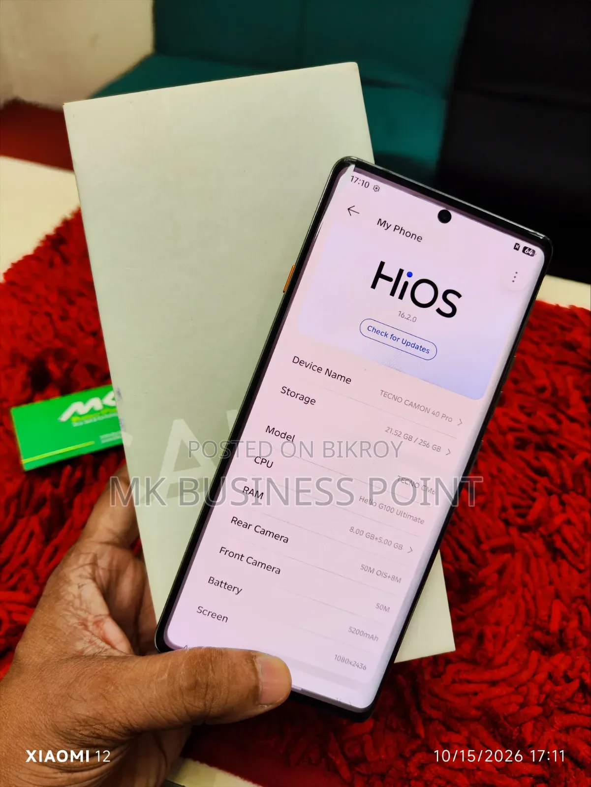 Tecno Camon 40 256 GB Graphite