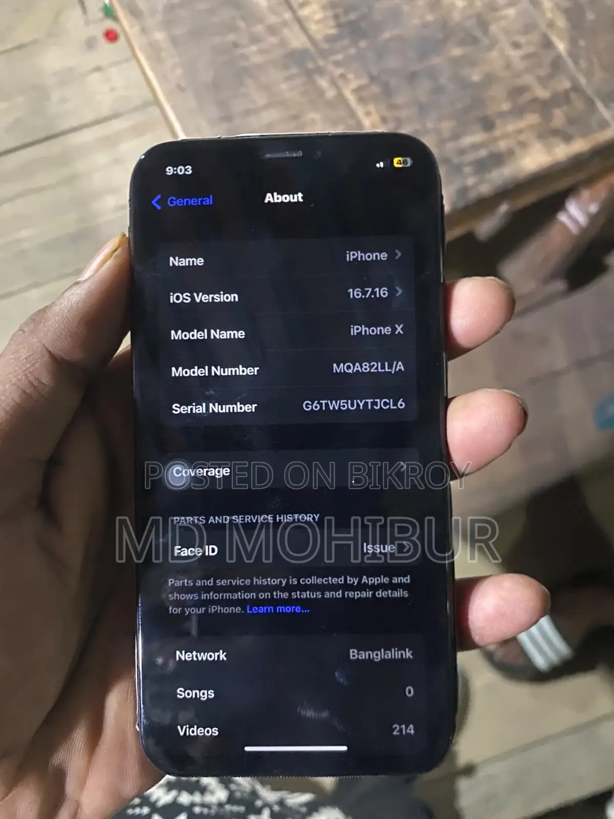 Apple iPhone X 256 GB Black