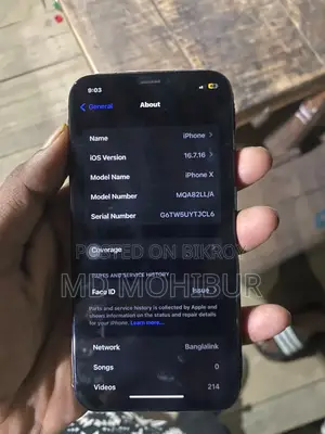 Apple iPhone X 256 GB Black