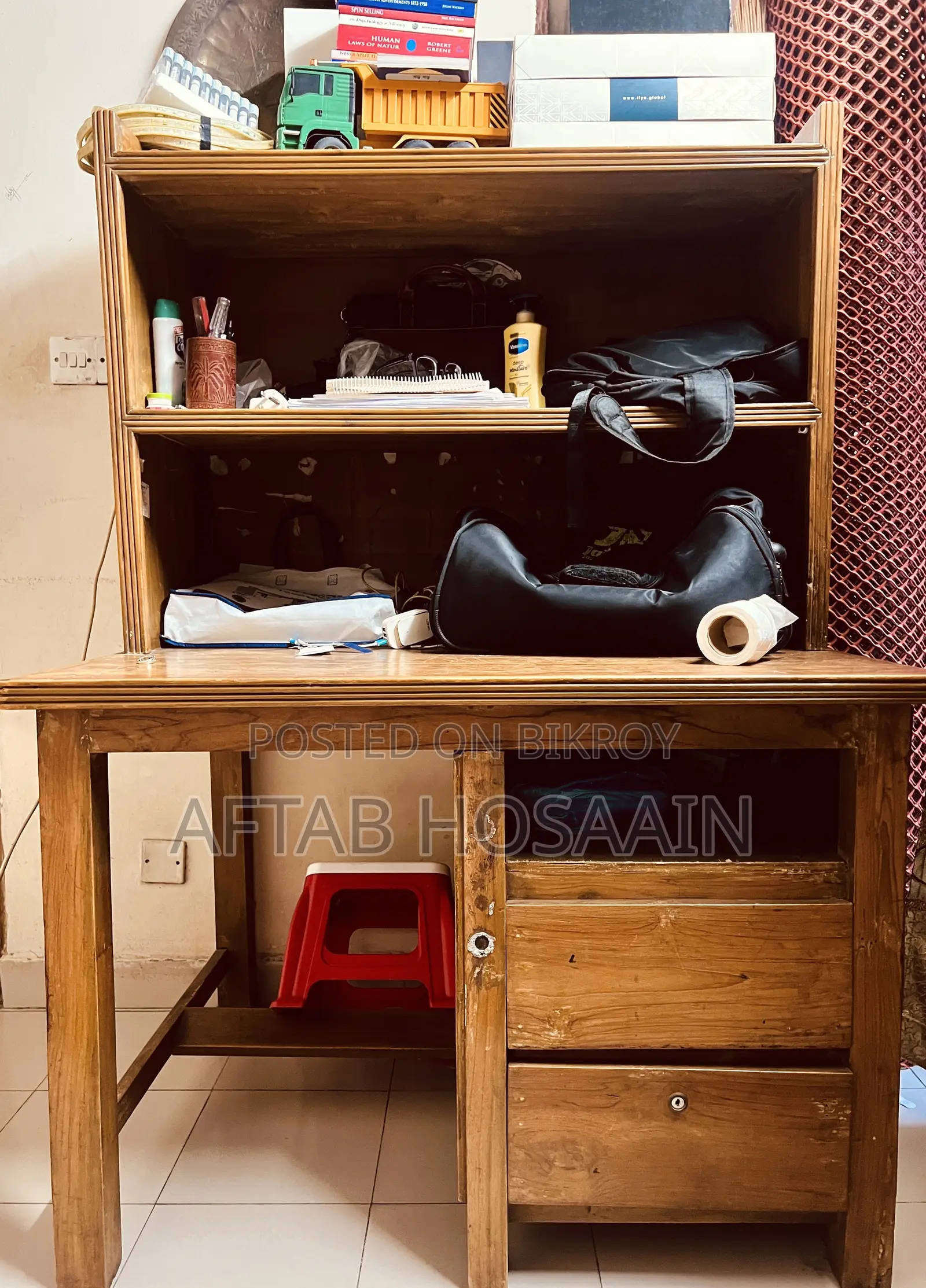 সেগুন কাঠ এর পড়ার টেবিল