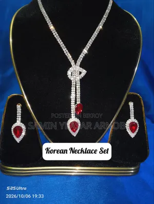 Korean Neckpiece Set Long Drop Pendant Neckpiece