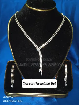 Korean Neckpiece Set Long Drop Pendant Neckpiece