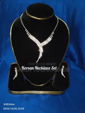 Korean Neckpiece Set Long Drop Pendant Neckpiece
